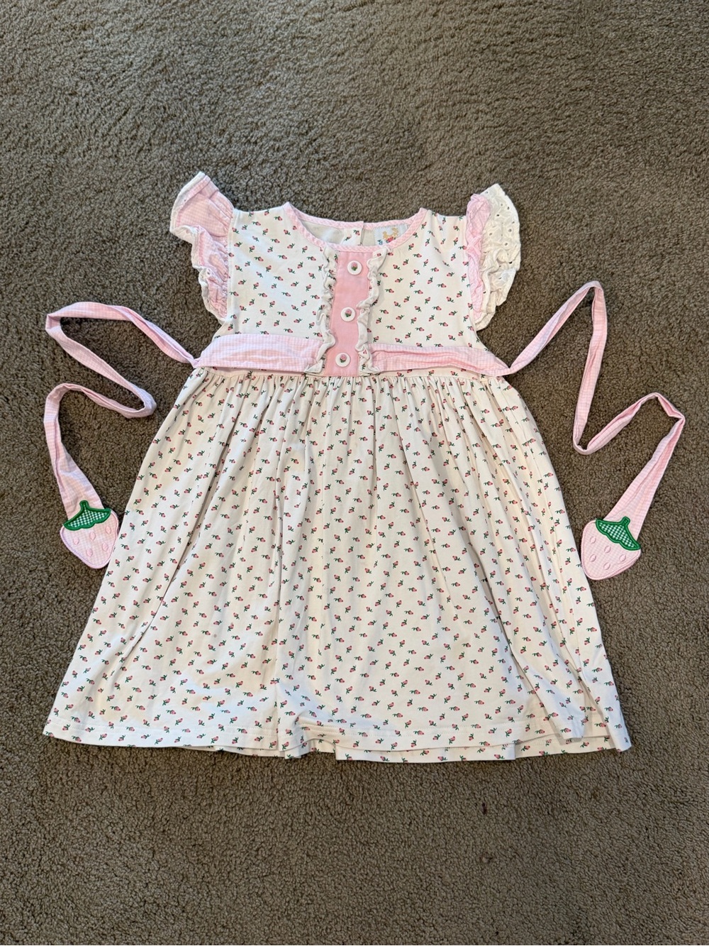 Busy Bee Smocks Strawberry Dress